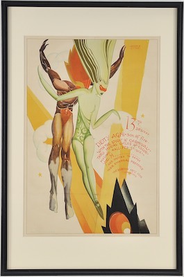Original Kokoon Arts Club Bal Masque Poster Created by Joseph Jicha in 1926 