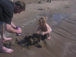 Daddy Building Sandcastles with his Little Girl At Edgewater....Priceless Quality Time
