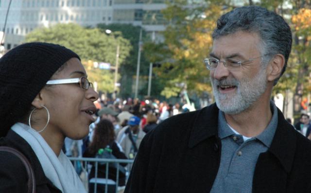 Cleveland Mayor Jackson at Russell Simmons Rally - behind the scenes