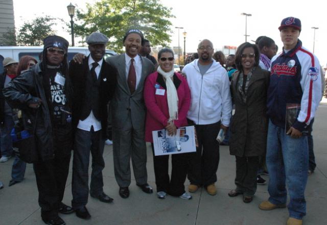 Cuyahoga County Commissioner Peter Lawson Jones with Friends and Family at the Russell Simmons Rally