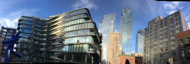 Hudson Yards re-build from hi line next to Hadid building
