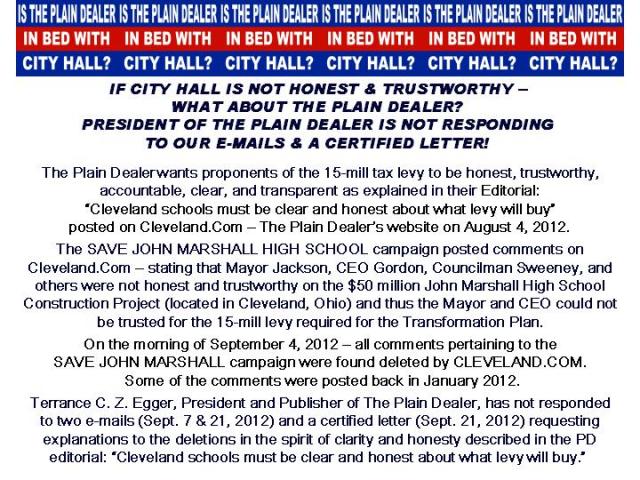 IS THE PLAIN DEALER IN BED WITH CITY HALL?