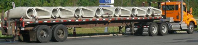 concrete culverts on tractor trailer geometry