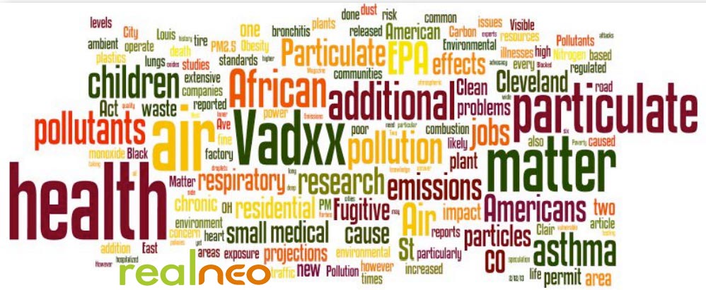 Vadxx air pollution banner from Cleveland Citizens for Clean Air pdf