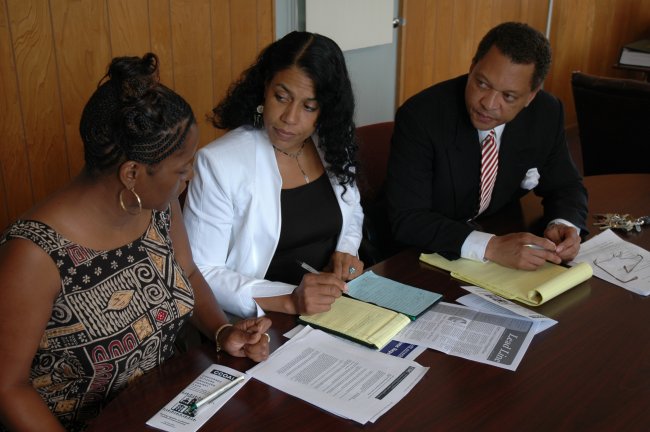 CCOAL Founder Robin Brown, Mayor's Assistant Woodson and Mayor Brewer