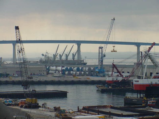 San Diego Port, GE wind Turbines, Gottwald crane