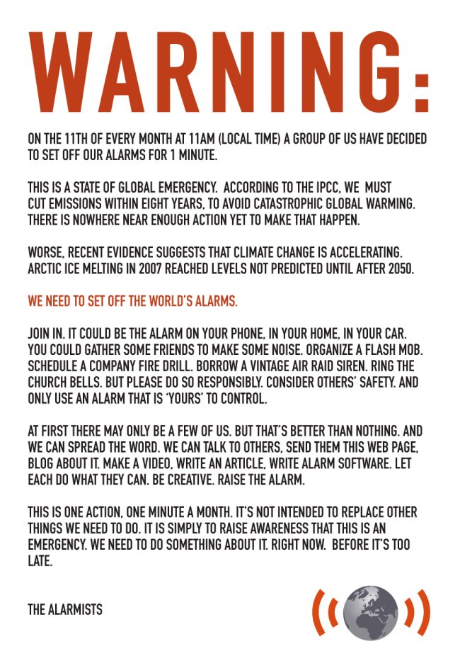 Global Warming Alarm